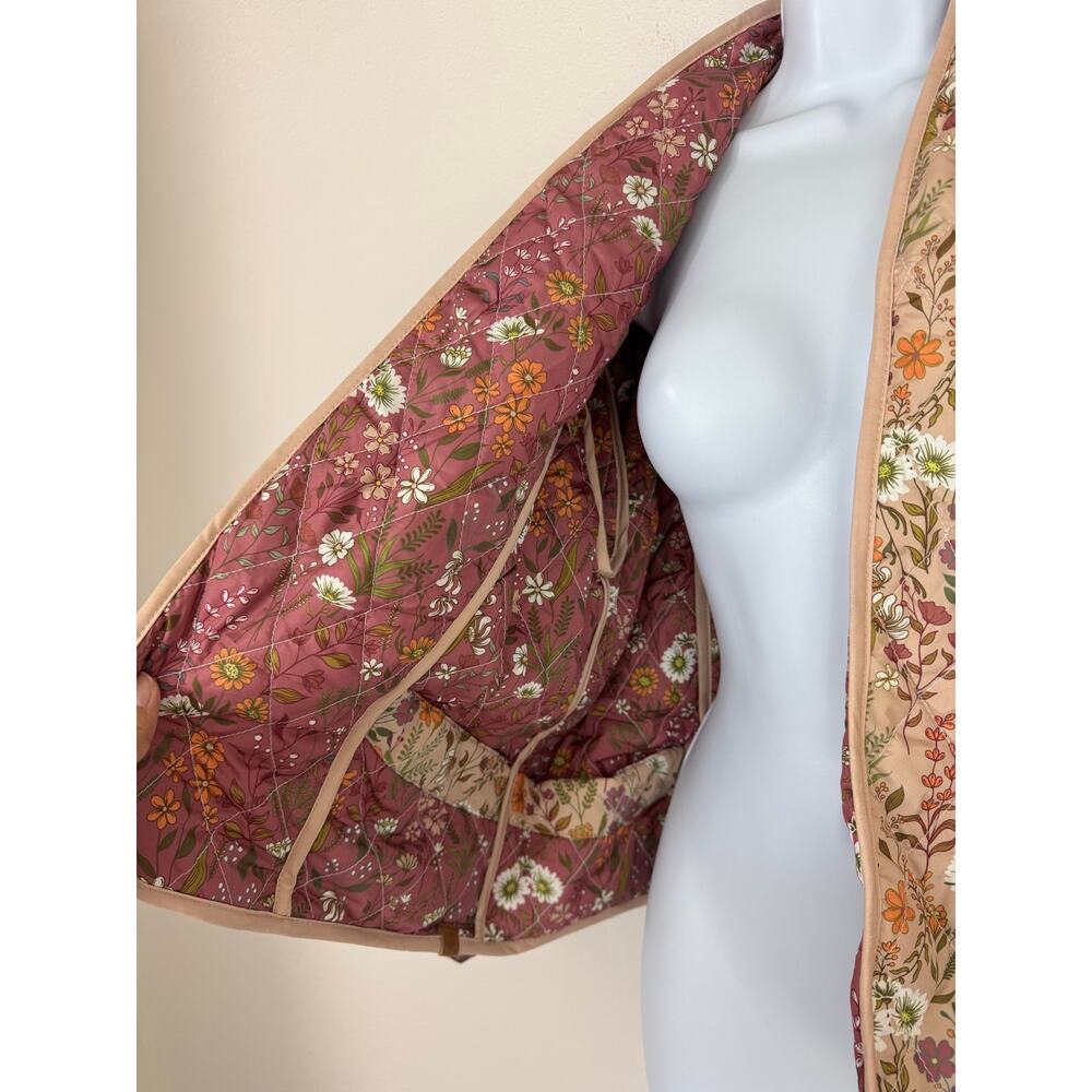 Simply Southern Reversible Quilted Floral Cottagecore Jacket Large - Picture 5 of 11